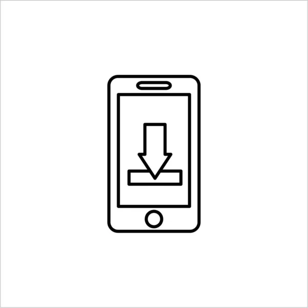 Mobile Phone Simply Vector Illustration Concept — Stock Vector