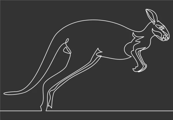 Känguru Helt Enkelt Vektor Illustration — Stock vektor