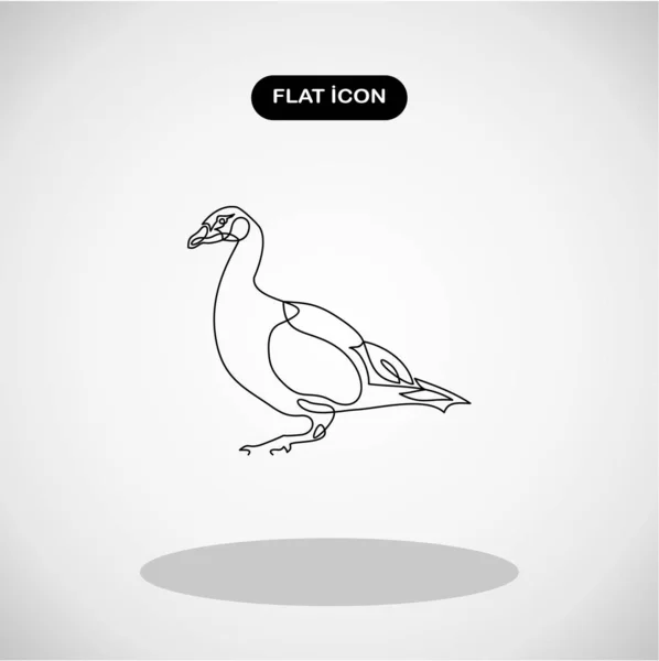Oiseau Illustration Vectorielle Simple — Image vectorielle