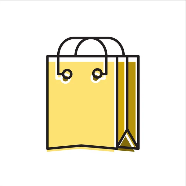 Shopping Bag Απλά Διάνυσμα Εικόνα Έννοια — Διανυσματικό Αρχείο