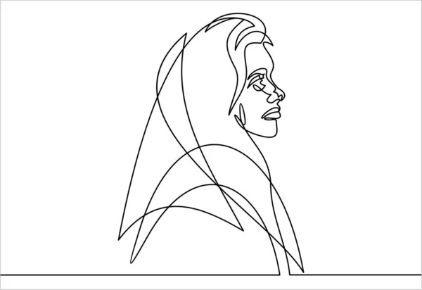 Женская Просто Плоская Векторная Иллюстрация — стоковый вектор