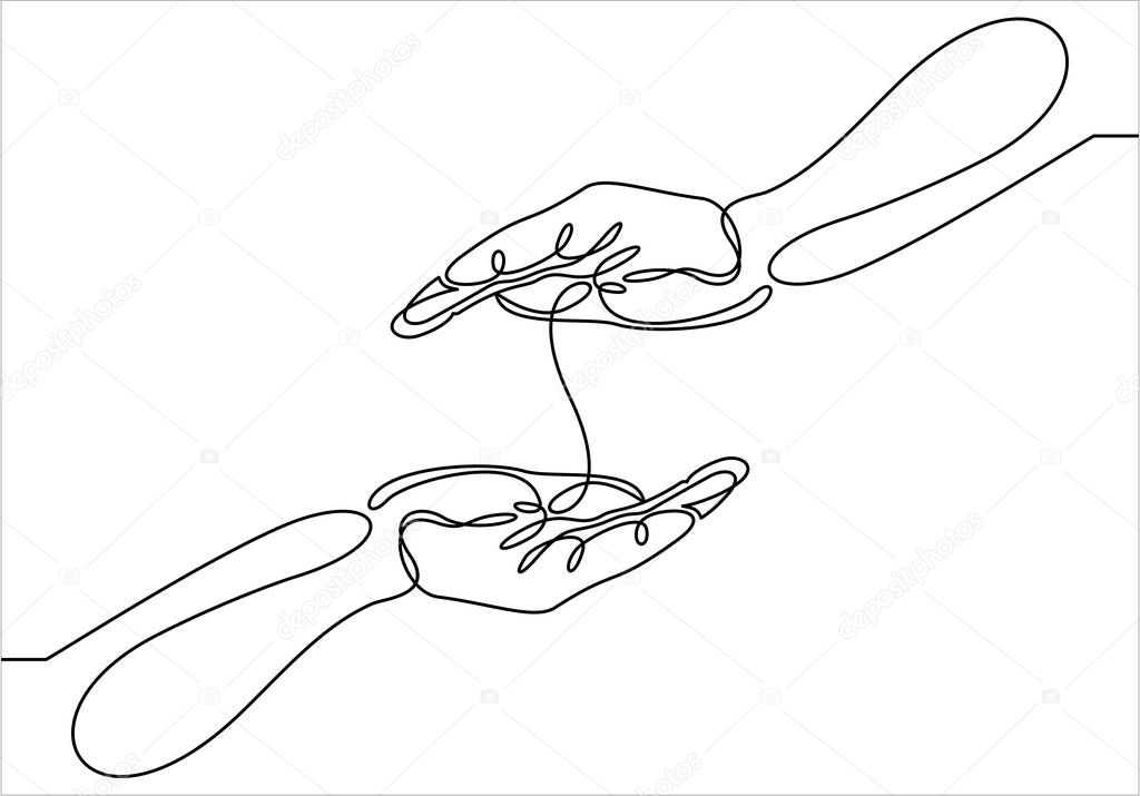 in one thin line concept simply vector illustration