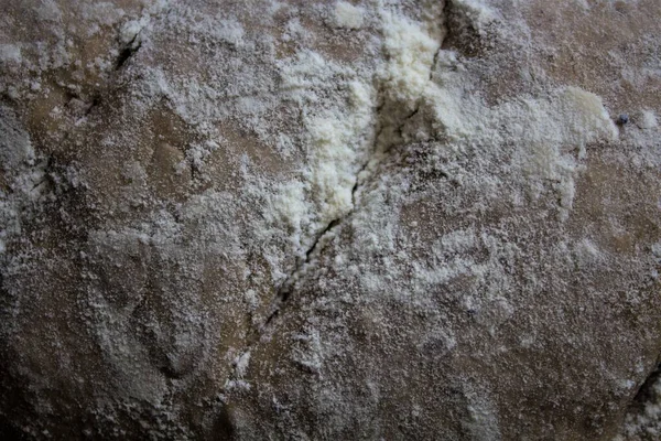 Sugestywny Obraz Tekstury Chleba Pełnoziarnistego Białą Mąką — Zdjęcie stockowe