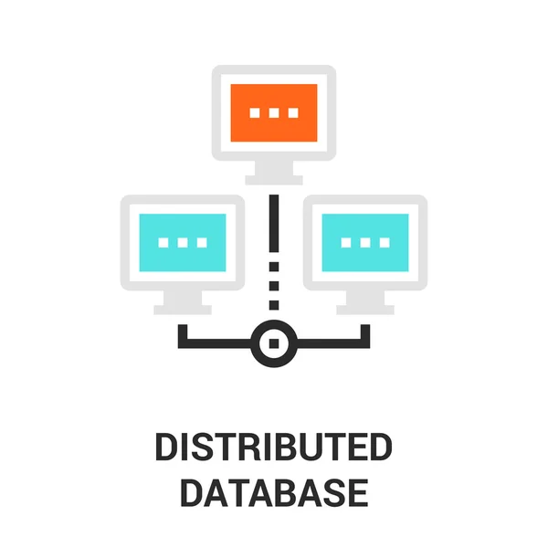 Icono de base de datos distribuida — Vector de stock