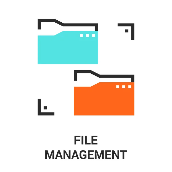 Ícone de gerenciamento de arquivos — Vetor de Stock