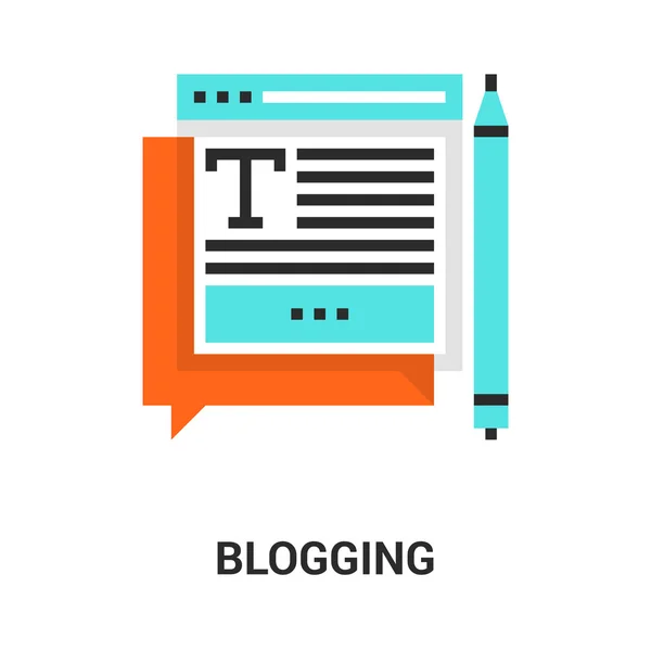 Conceito ícone blogging — Vetor de Stock