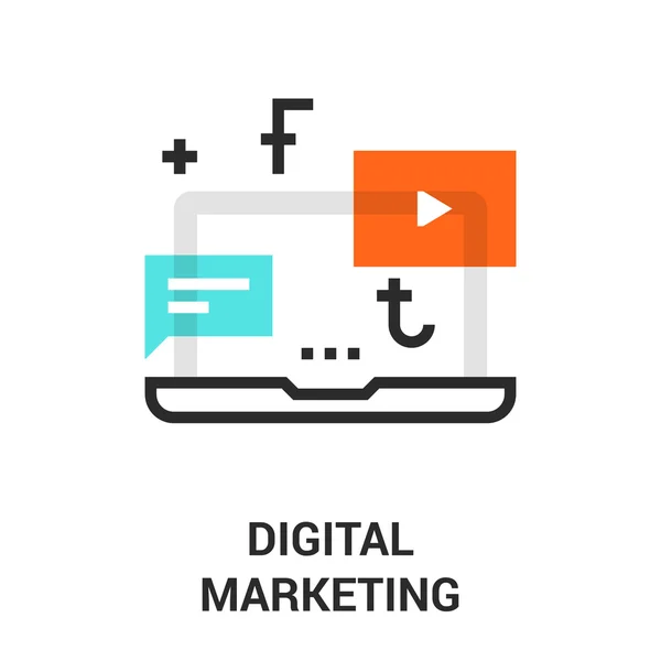 Icono de marketing digital — Vector de stock