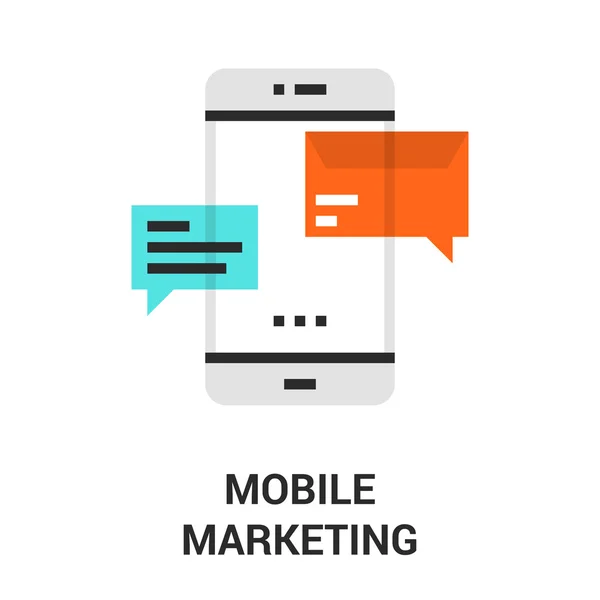 Mobile Marketing-Ikone — Stockvektor