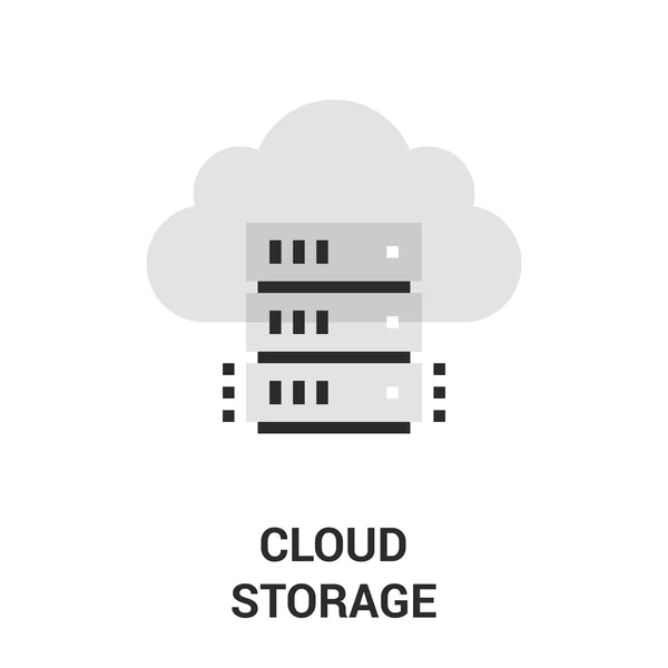 Icône de stockage cloud — Image vectorielle