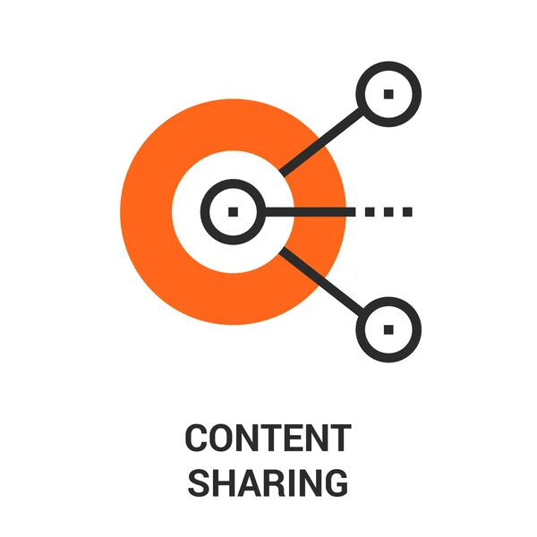 Ícone de compartilhamento de conteúdo —  Vetores de Stock