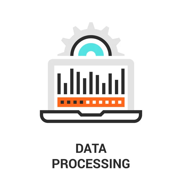 Ikone der Datenverarbeitung — Stockvektor