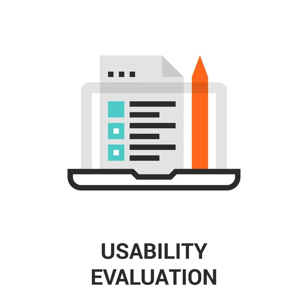 Icono de evaluación de usabilidad — Vector de stock