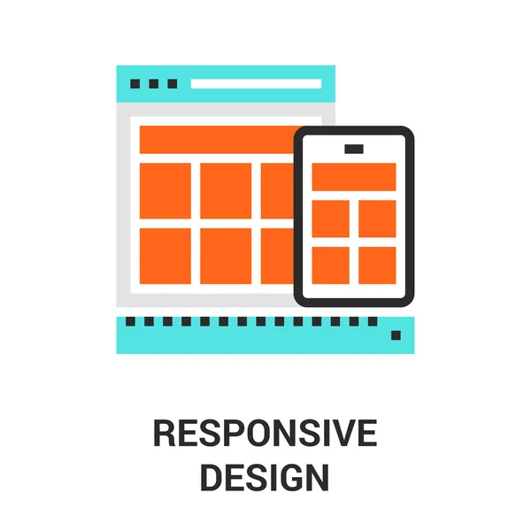 Icono de diseño sensible — Archivo Imágenes Vectoriales