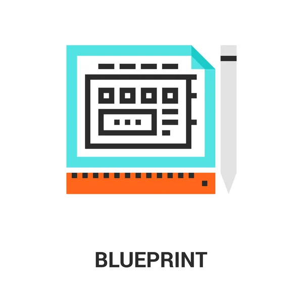 Blueprint icon concept — Stock Vector