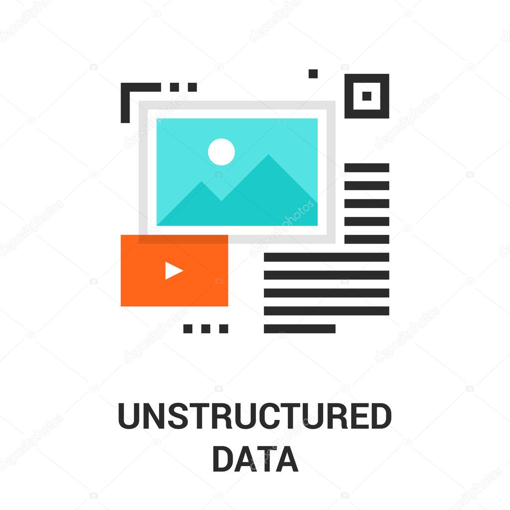 Unstructured data icon — Stock Vector
