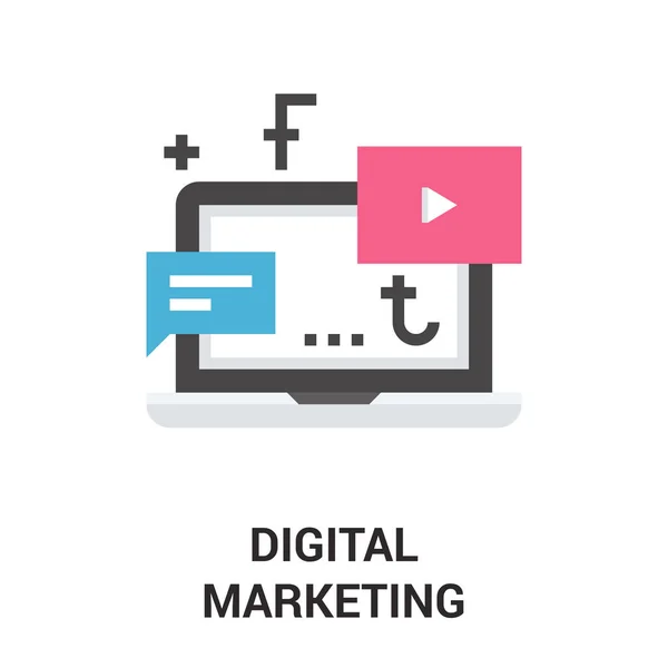 Icono de marketing digital — Vector de stock