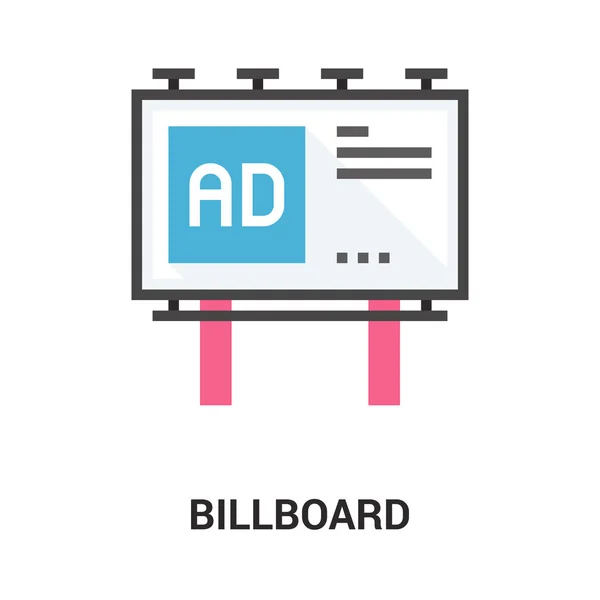 Billboard simgesi kavramı — Stok Vektör