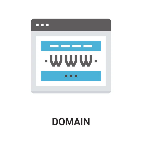 Domain-Icon-Konzept — Stockvektor