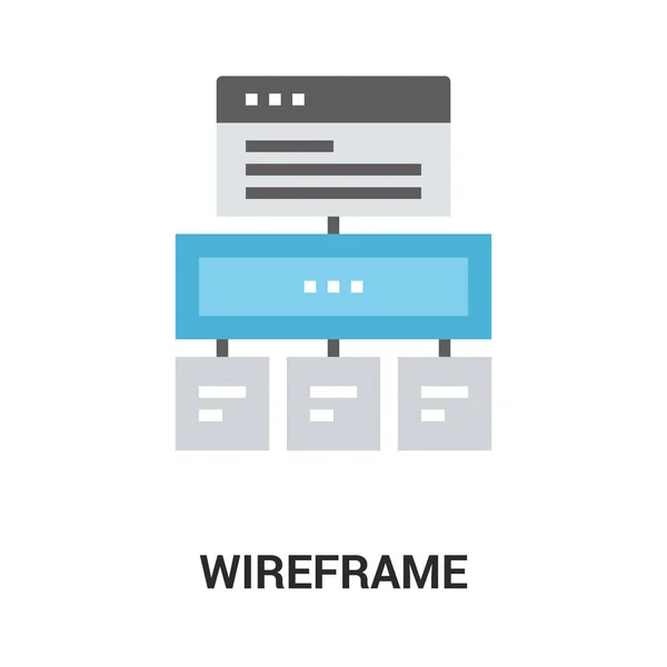 Conceito ícone wireframe — Vetor de Stock