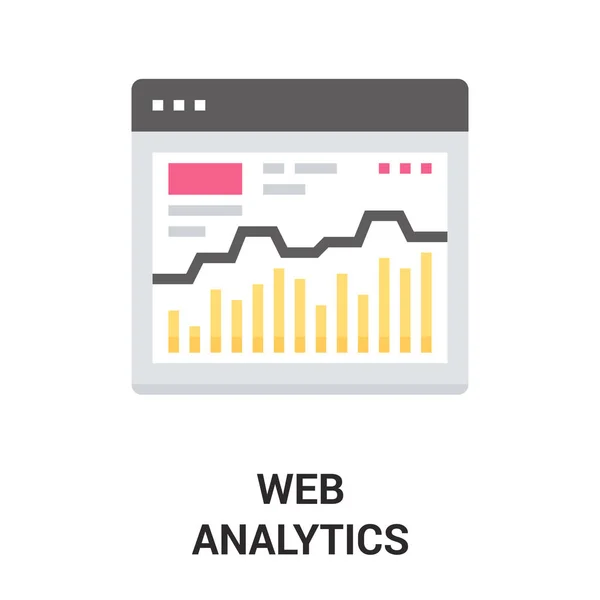 Web analytics pictogram — Stockvector