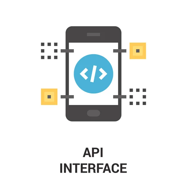 Icône de l'interface api — Image vectorielle