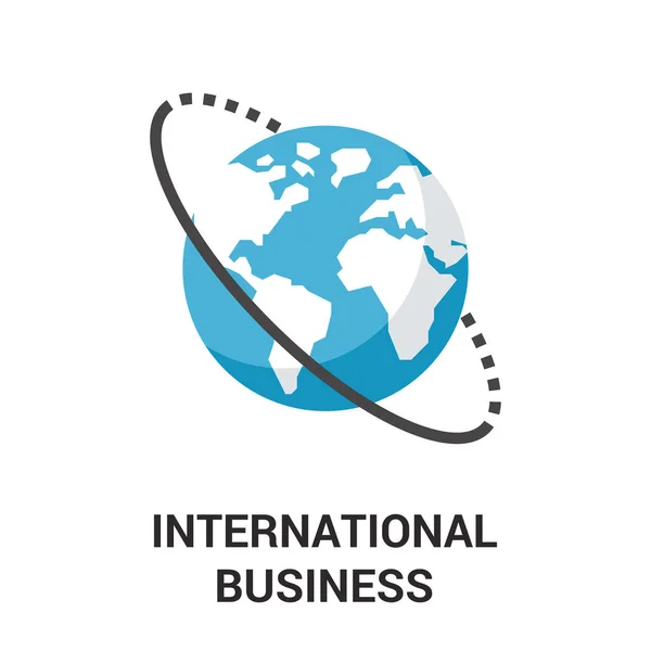 Konzept der internationalen Business-Ikone — Stockvektor