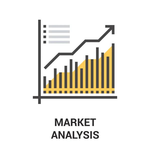 Tržní analýza ikonu koncept — Stockový vektor