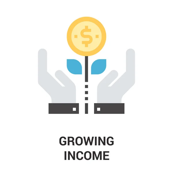 Растущий доход иконка концепции — стоковый вектор