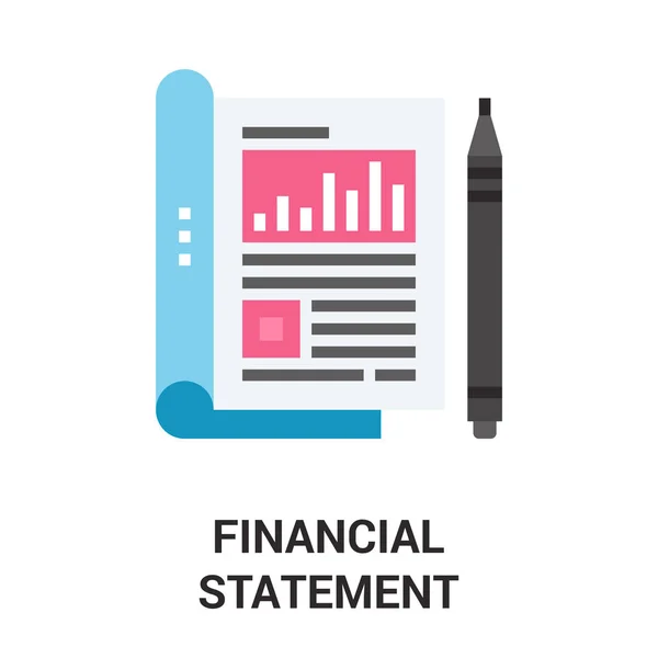 Financial statement icon concept — Stock Vector