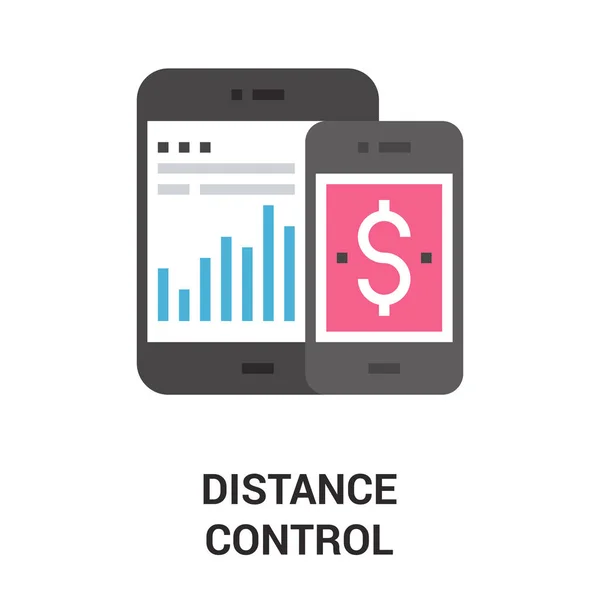 Distance control icon concept — Stock Vector