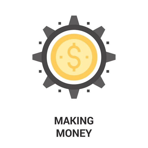 Het maken van geld pictogram concept — Stockvector