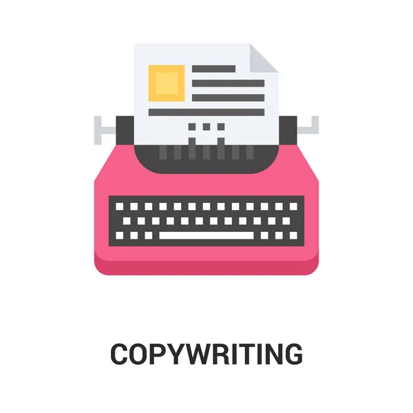 Copywriting concetto di icona — Vettoriale Stock