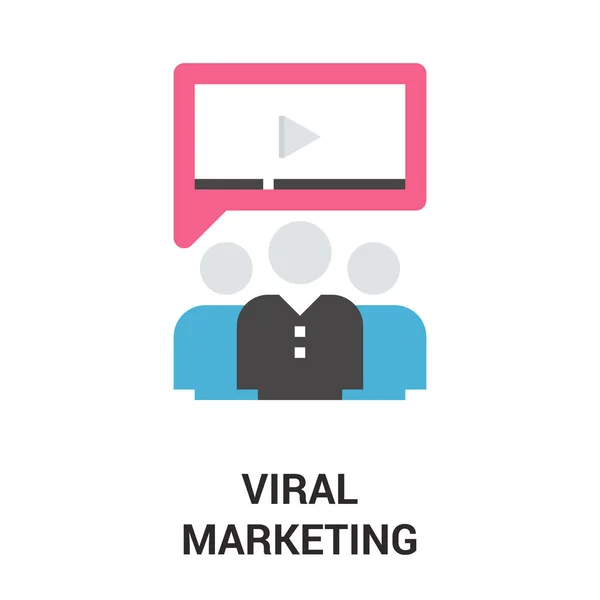 Konzept der viralen Marketing-Ikone — Stockvektor