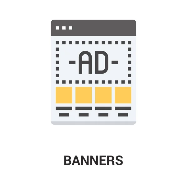 Concepto de icono de banners — Vector de stock