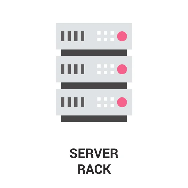 Сервер стійку значок — стоковий вектор