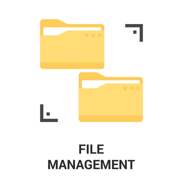 Ikon manajemen berkas - Stok Vektor