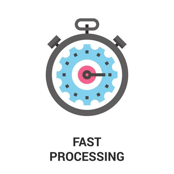 Ícone de processamento rápido — Vetor de Stock