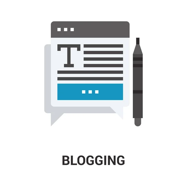 Blogging Icon kavramı — Stok Vektör