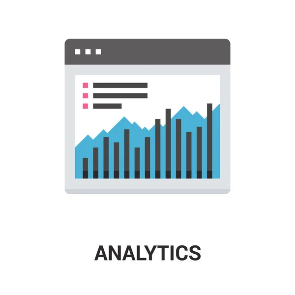 Concepto de icono de analítica — Vector de stock