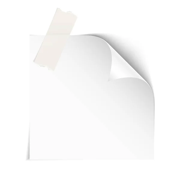 Papier sur blanc — Image vectorielle