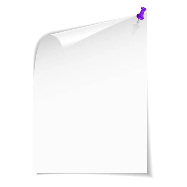 Documento sobre blanco — Vector de stock