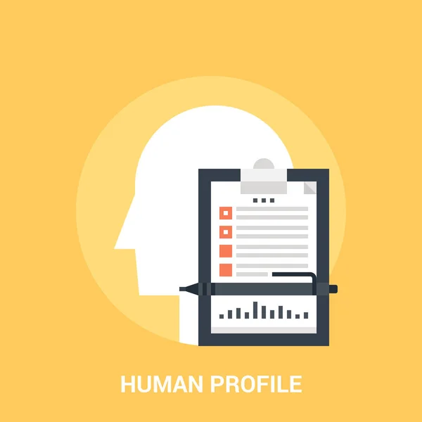 Lidský profil ikonu koncept — Stockový vektor
