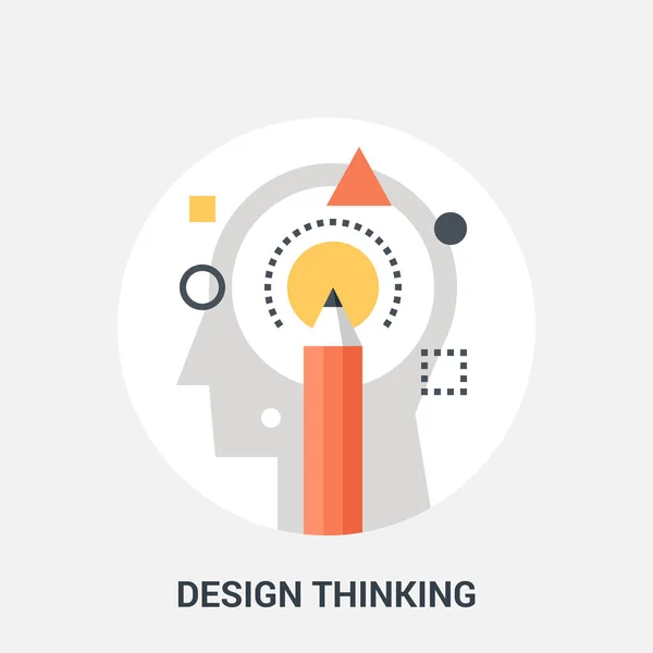 Design Thinking Icon Konzept — Stockvektor