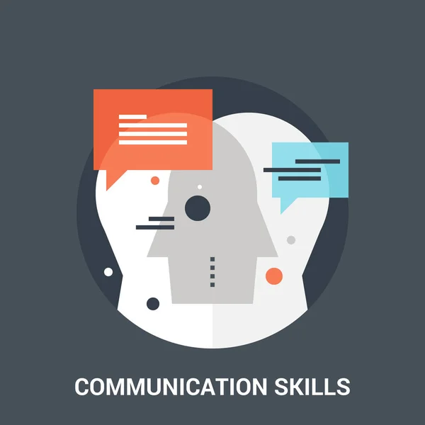 Komunikacja umiejętności ikona koncepcja — Wektor stockowy