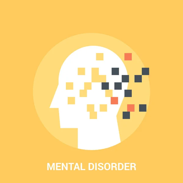 Mental disorder icon concept — Stock Vector