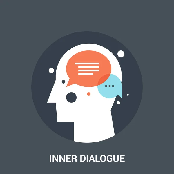 Conceito de ícone de diálogo interno — Vetor de Stock