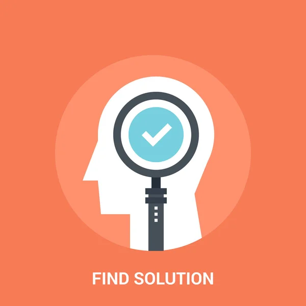 Find solution icon concept — Stock Vector