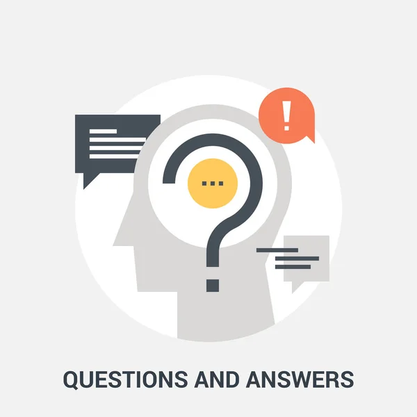 Questions and answers icon concept — Stock Vector