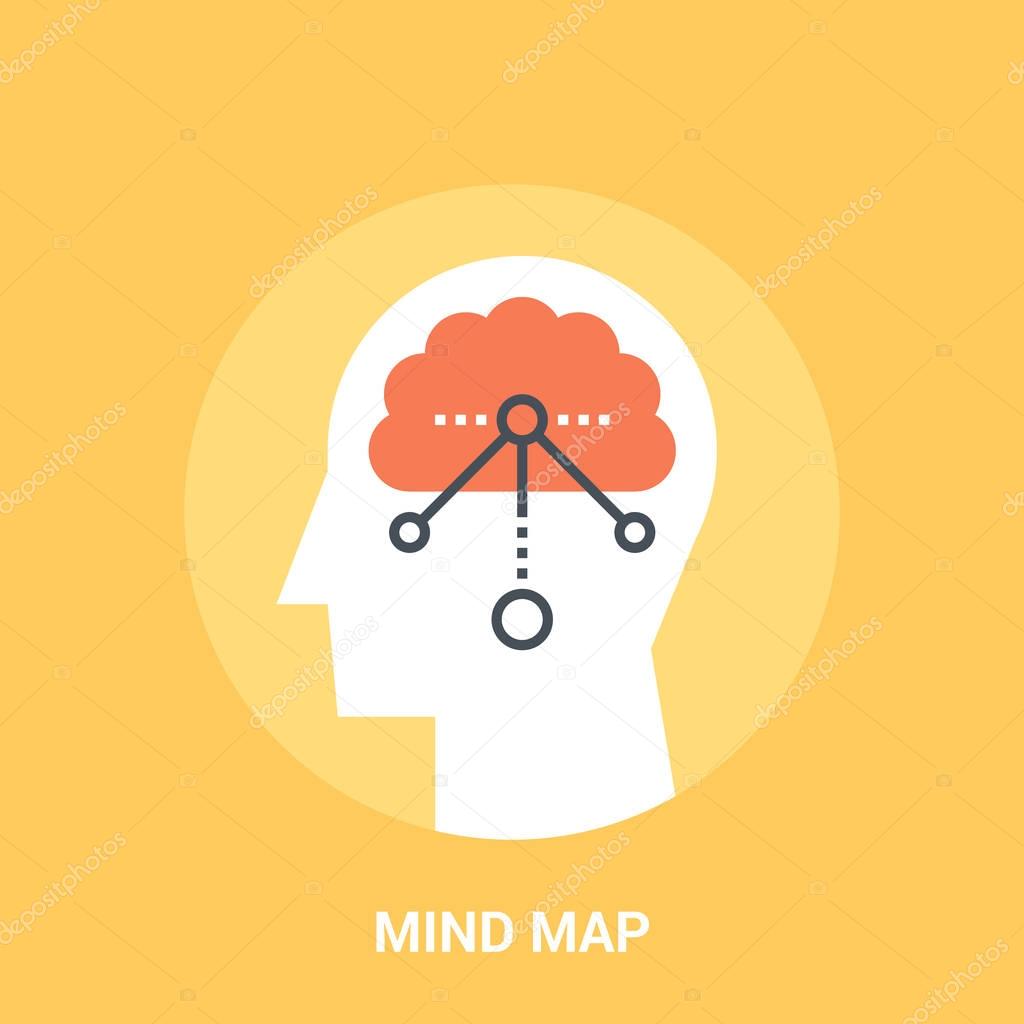 Abstract vector illustration of mind map icon concept
