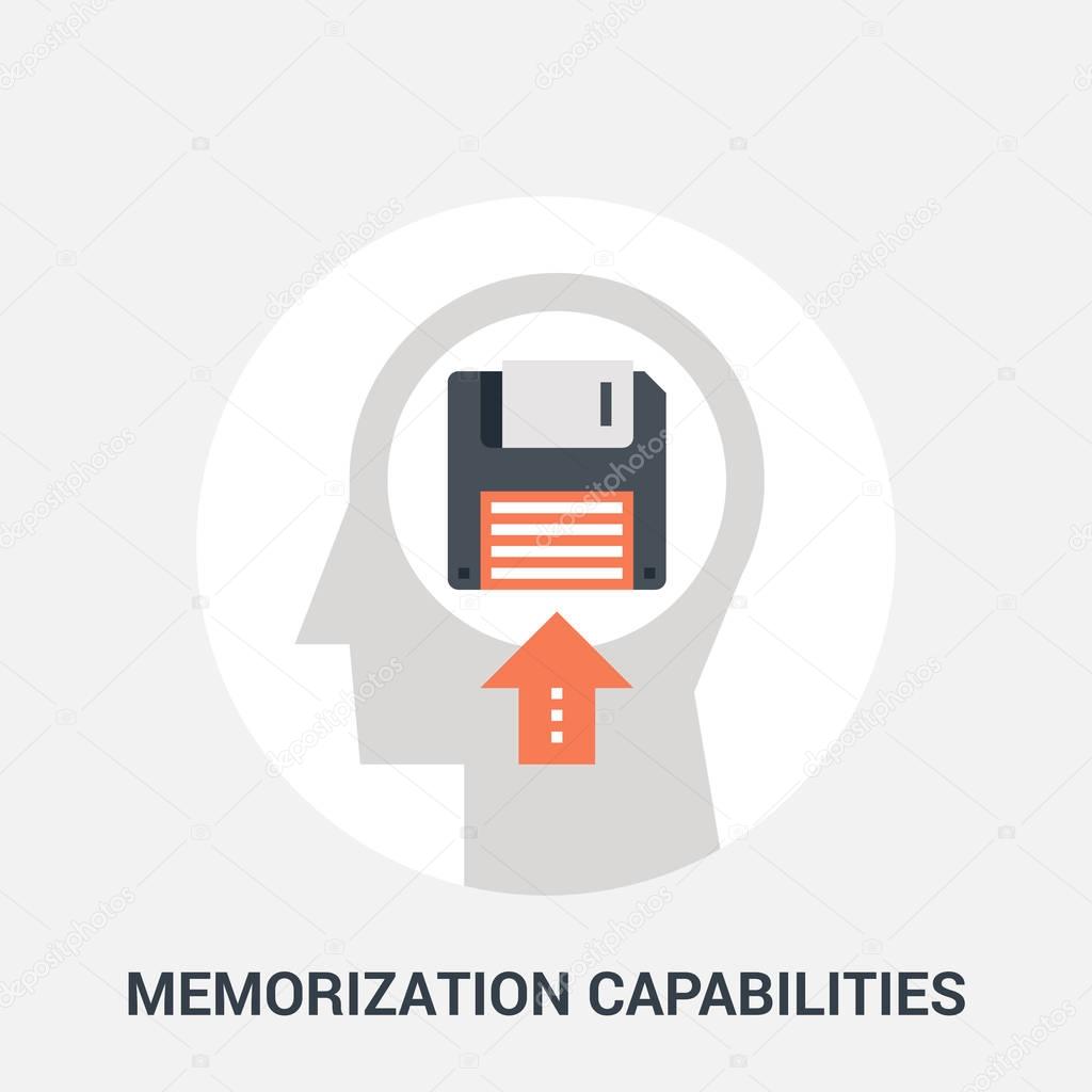 memorization capabilities icon concept